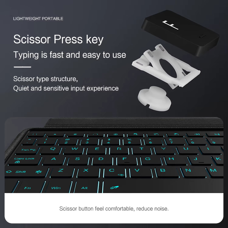Honor Tastaturhülle mit Hintergrundbeleuchtung und Stifthalter für MagicPad 2 12,3 Zoll, Schwarz - Bild 6