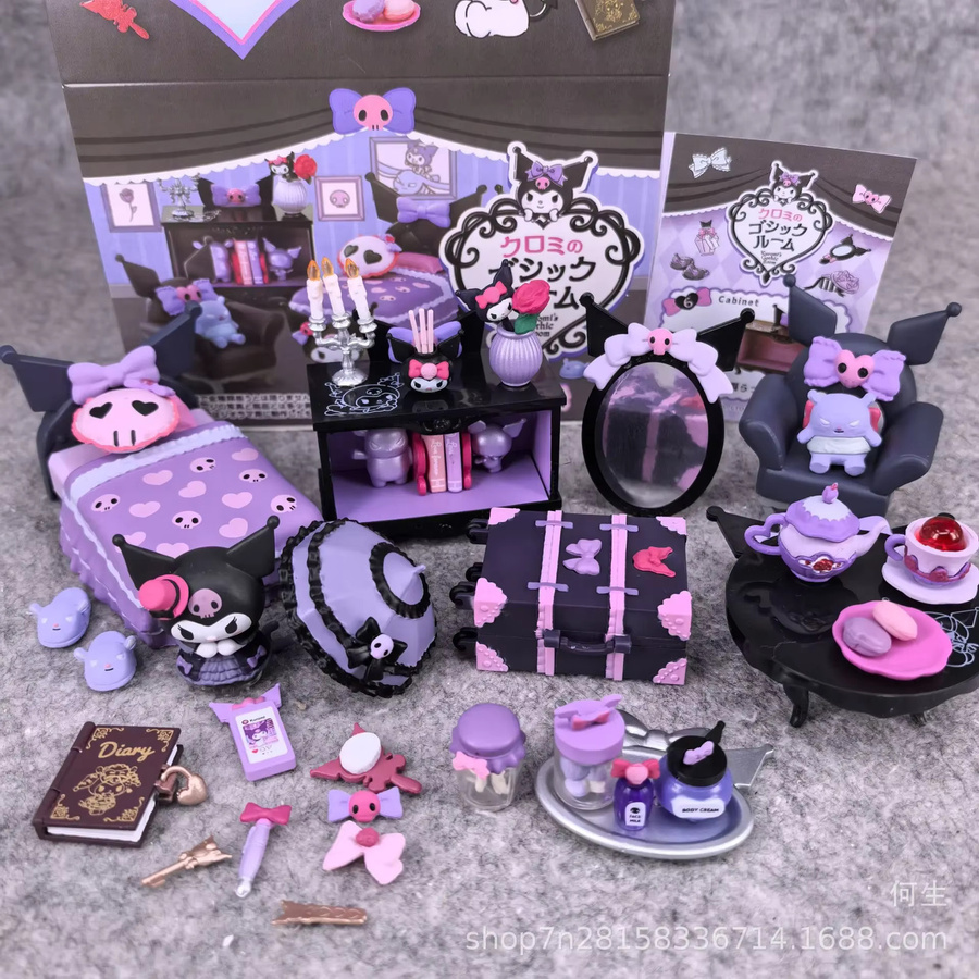 Sanrio Kuromi Gothic Anime Figur als niedliche Miniaturen Mystery Blind Box zum Sammeln - Bild 2