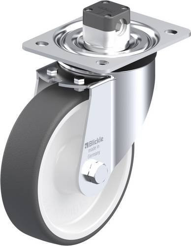 Blickle L-POTH 160R-CS11 Lenkrolle mit Feststeller in Grau und Weiß, Rad-Durchmesser: 160 mm, Tragfähigkeit: 400 kg - Bild 1