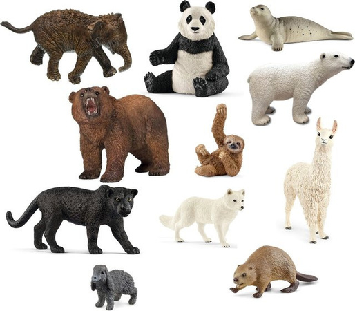Schleich Wilde Tiere der Welt Tierfiguren 11-teiliges Set