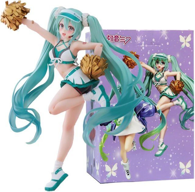 Bandai Hatsune Miku Cheerleader Anime Action Figur aus PVC, Multicolor, Höhe: 18 cm - Bild 1