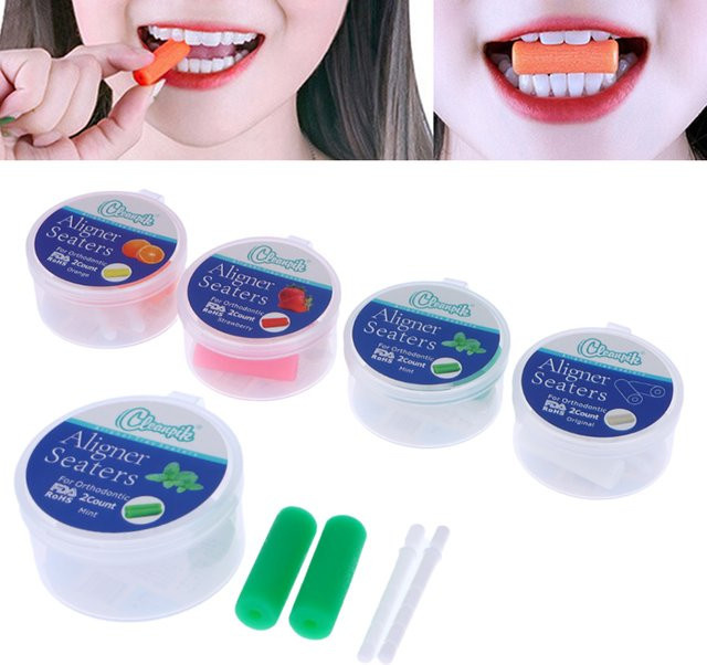 HNKMP Kauhilfen für Aligner-Trays und Zahnspangen, 2 Stück, Unisex - Bild 1