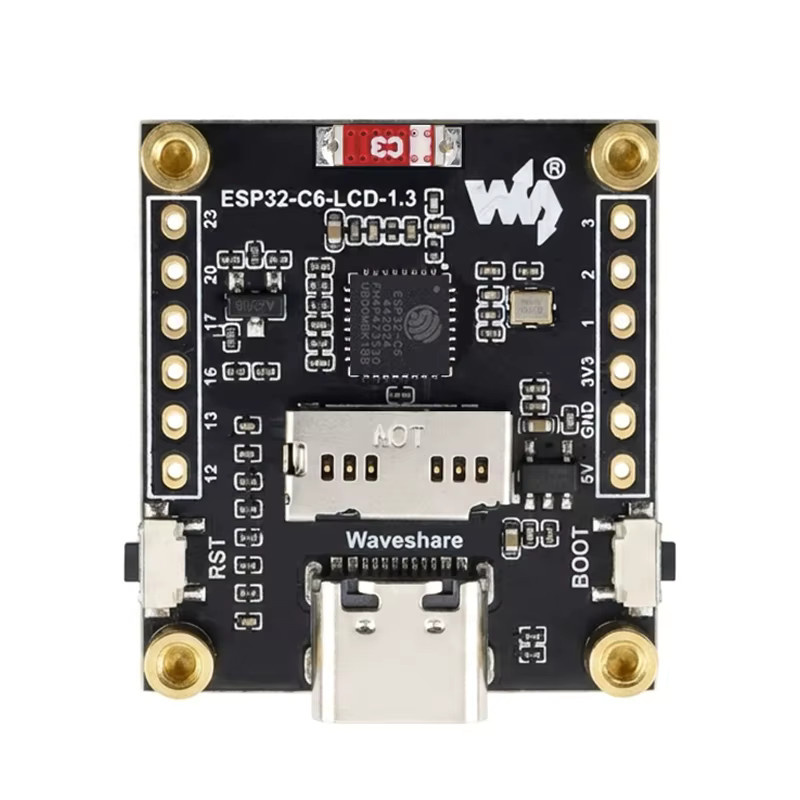 Spotpear ESP32 C6 Entwicklungsboard mit 1,3 Zoll LCD Display ST7789 240x240 Pixel RISC-V WIFI und Bluetooth für Arduino - Bild 3