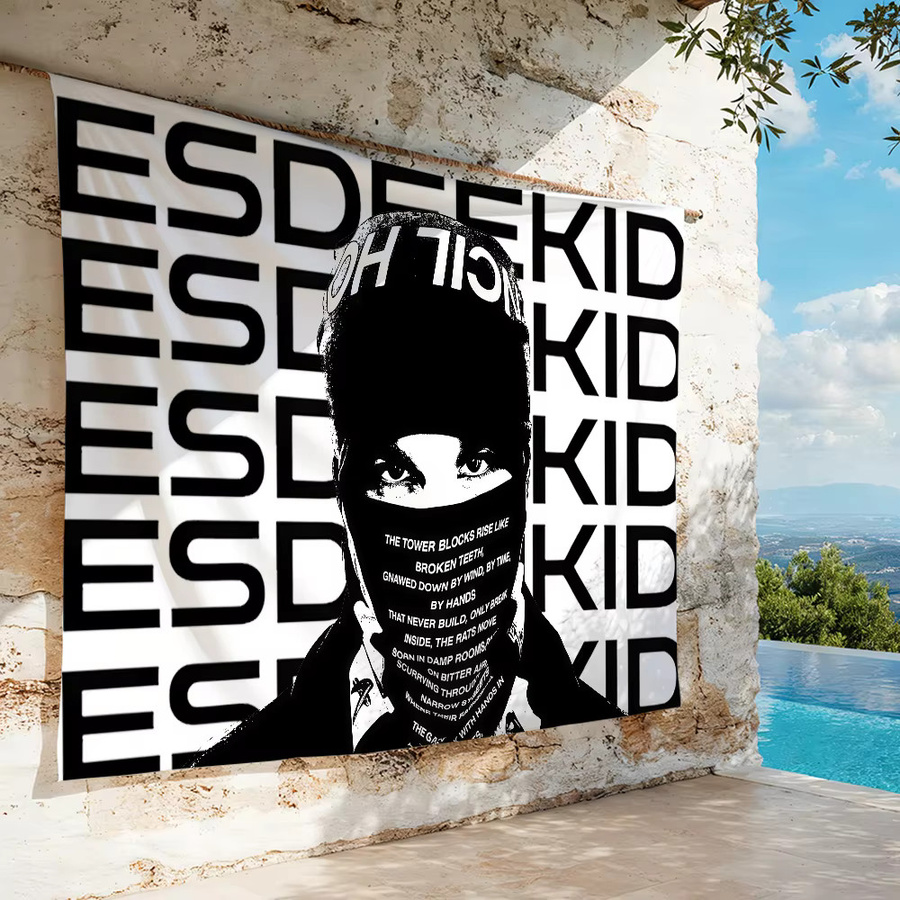 Singer EsDeeKid Rebel Flagge in Weiß als textile Dekoration für Innen und Außen - Bild 3