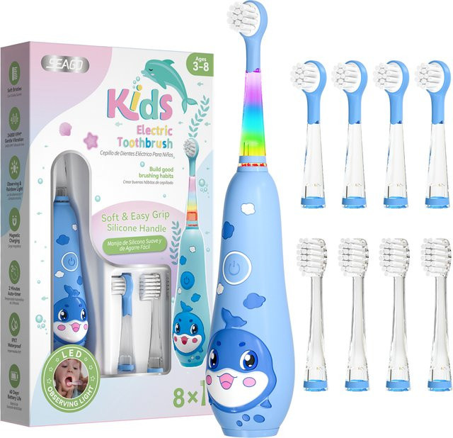 Seago Elektrische Kinderzahnbürste, bunt - Bild 1
