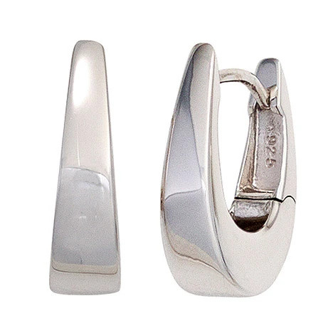 Colfem Creolen oval, 925 Silber, Unisex - Bild 1