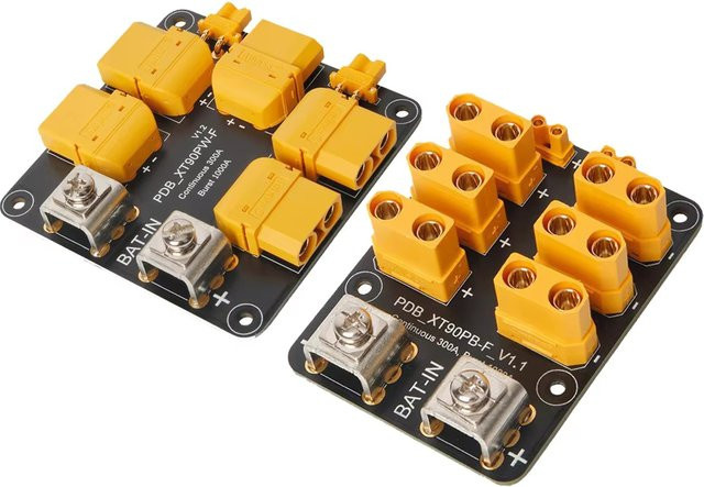 HolyBro 300A Stromverteilungsmodul PDB in Schwarz, vorgelötet mit XT90 und XT30 für FPV Drohnen und Quadcopter - Bild 1