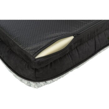 Trixie Vital Bett Lino Hundebett aus Microfaser und Velvet in Grau, B/T: 110 x 75 cm - Bild 4