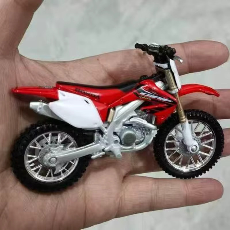 Bburago Honda CRF450R, Motorradmodell, 1:18 Maßstab, Rot, Metall - Bild 3