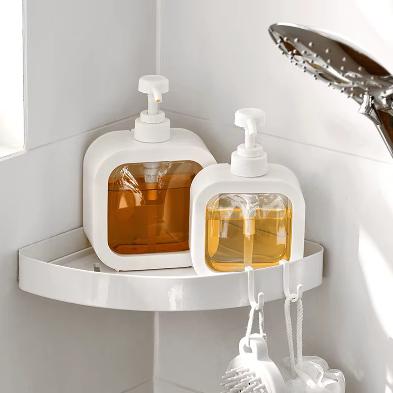 Nachfüllbarer Badezimmer-Seifenspender von ctzszzmm in Transparent und Weiß, 300 ml - Bild 2