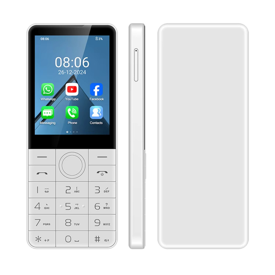 DOOV R77 4G LTE Android Smartphone mit Touchscreen-Tastatur, 3 GB RAM, 32 GB Speicher, 2,8 Zoll Display, Weiß - Bild 2