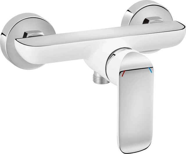 baliv Duscharmatur DU-5070 Einhebelmischer aus Messing in Weiß und Chrom - Bild 1