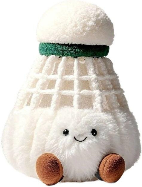 Golden Childhood Badminton Plüsch Puppe Schlüsselanhänger, weiß, 15cm - Bild 1