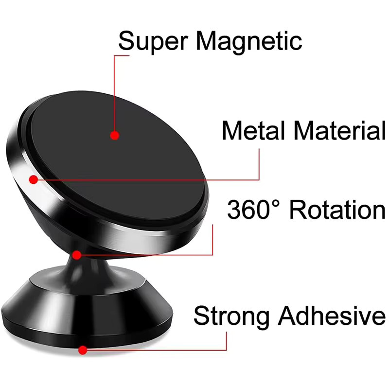 Magnetischer Auto-Handyhalter mit GPS-Unterstützung in Schwarz und Gold für iPhone, Samsung, Xiaomi und Huawei - Bild 4