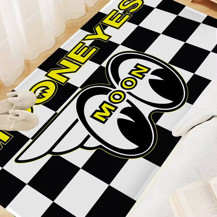 Mooneyes Bodenmatte im Retro-Checkerboard-Design, rutschfest und weich, Mehrfarbig, Rechteckig - Bild 3