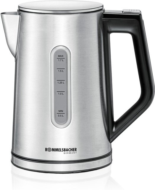 Rommelsbacher Wasserkocher Sunny WK 3000 aus Edelstahl in Schwarz und Silber mit 1,7 l Fassungsvermögen - Bild 1