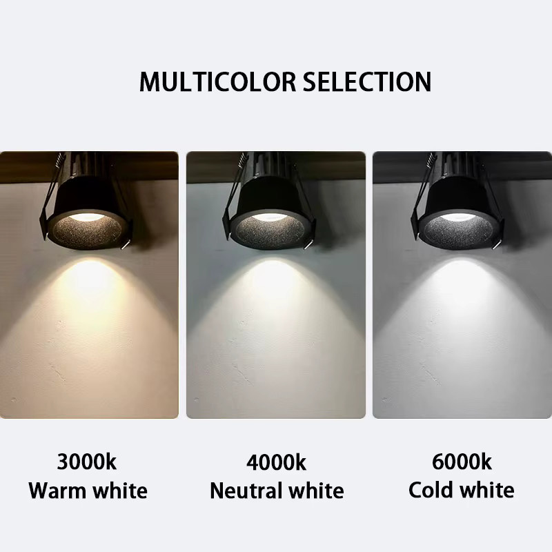KAISANXINYI Dimmbare LED COB Deckeneinbauleuchte aus Aluminium in runder Ausführung für Home Office und Shop - Bild 2
