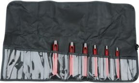 KS Tools Rundlocheisen-Satz aus Stahl, 6-teilig, rot - Bild 1