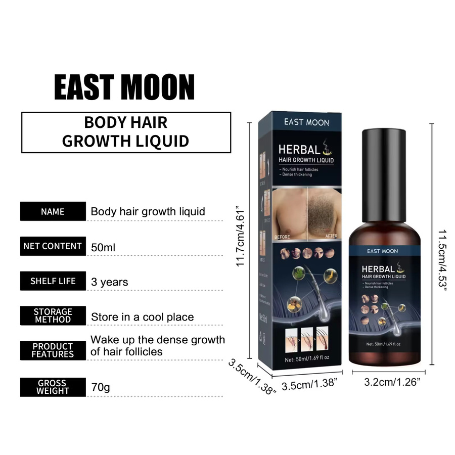 East moon Haarwachstumsserum für Herren, Körper und Haare - Bild 6