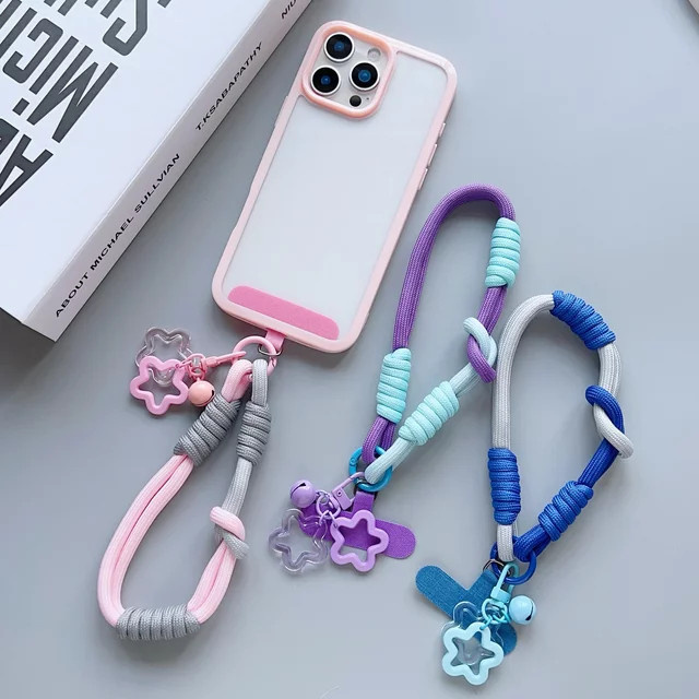 Geflochtenes Handy-Lanyard von STERN als Schlüsselanhänger und Ringkordel mit Patch-Handgelenksschlaufe in Multicolour für dein iPhone 17 Pro Max - Bild 1