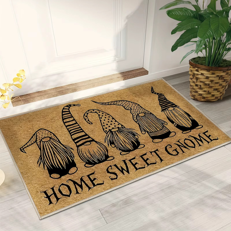 VIKAMA Weihnachtsteppich mit Weihnachtselfen als wetterfeste Fußmatte und Willkommensmatte für Outdoor und Innenbereich, Mehrfarbig, B/T: 60 x 40 cm - Bild 2