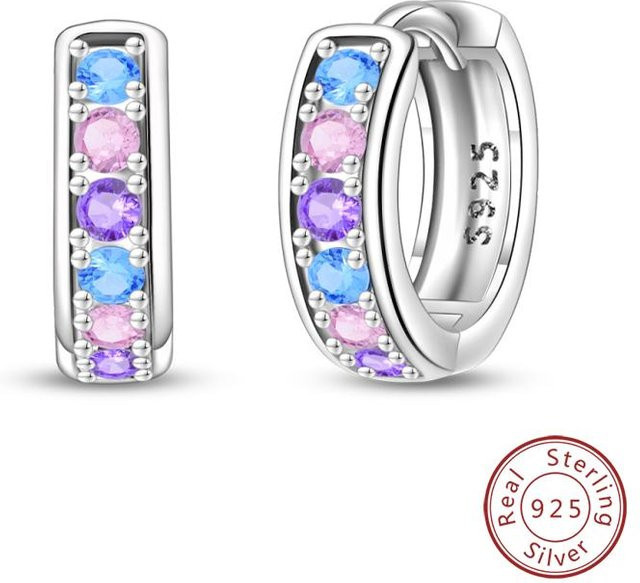 Ohrringe 925 Silber, Libelle Schmetterling, Zirkonia, Damen - Bild 1