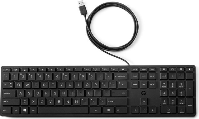 HP Desktop 320K Mechanische Tastatur in Schwarz mit USB-Anschluss und QWERTY-Layout (Englisch) - Bild 1