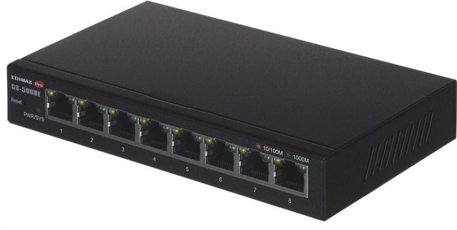 Edimax Pro GS-5008E Smart Netzwerk Switch mit 8 Ports, 1 GBit/s, Schwarz, wandmontierbar - Bild 2