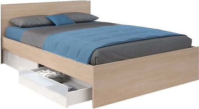 Velona Bettrahmen mit Schubladen in Weiß glänzend B/T/H: 160 x 200 cm - Bild 1