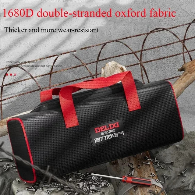 DELIXI Professionelle Elektriker Werkzeugtasche aus wasserdichtem 1680D Oxford Material als Organizer für Garage und Werkstatt - Bild 1