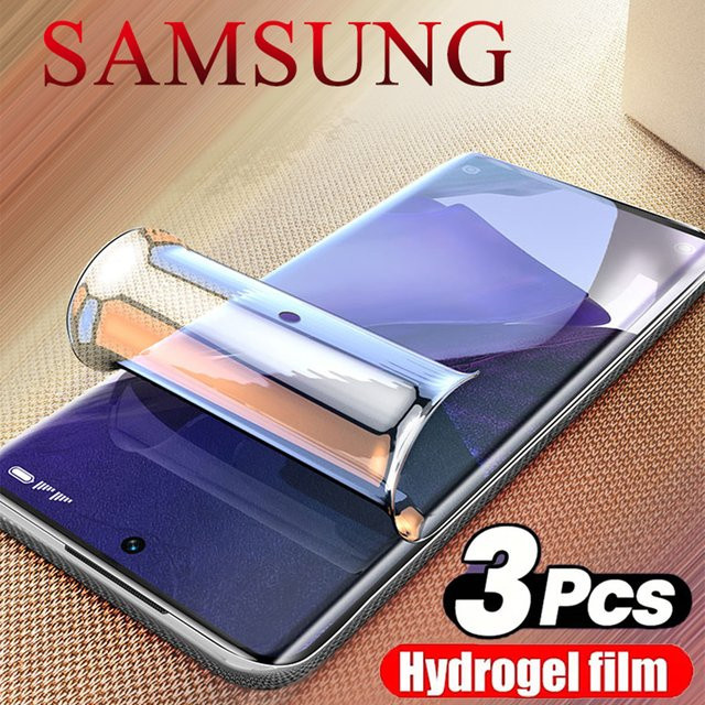 3 Stück Samsung Hydrogel Displayschutzfolie für Galaxy S23 Ultra, S22 Ultra, S21 FE, S20 Plus, S20 Ultra, S10E, S8, S21, S20E in Transparent - Bild 1