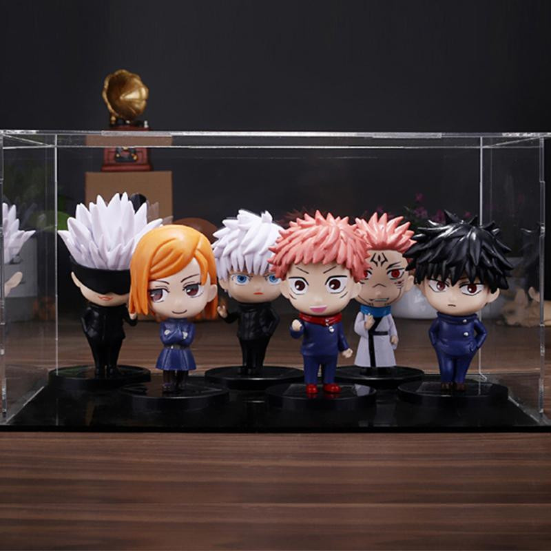 6er Set Jujutsu Kaisen Anime Actionfiguren von Fashnics mit Gojo Satoru und Yuji Itadori in Multicolor - Bild 2