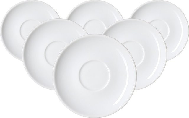 Ritzenhoff & Breker Espressountertassen Bianco Weiß, Durchmesser: 11 cm, 6er Set - Bild 1