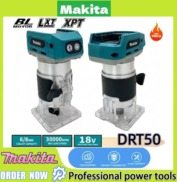 Makita Kantenschneider DRT50 18V LXT Akku-Trimmer mit bürstenlosem Motor als professionelles wiederaufladbares Schlitz- und Fräswerkzeug - Bild 1