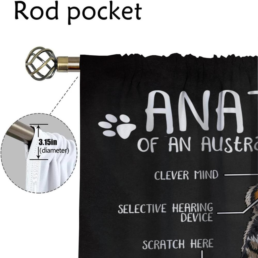 Set aus 2 Verdunkelungsvorhängen aus Polyester für Wohnzimmer und Schlafzimmer, Halloween Dekoration, Breite: 100 cm, Höhe: 130 cm - Bild 2