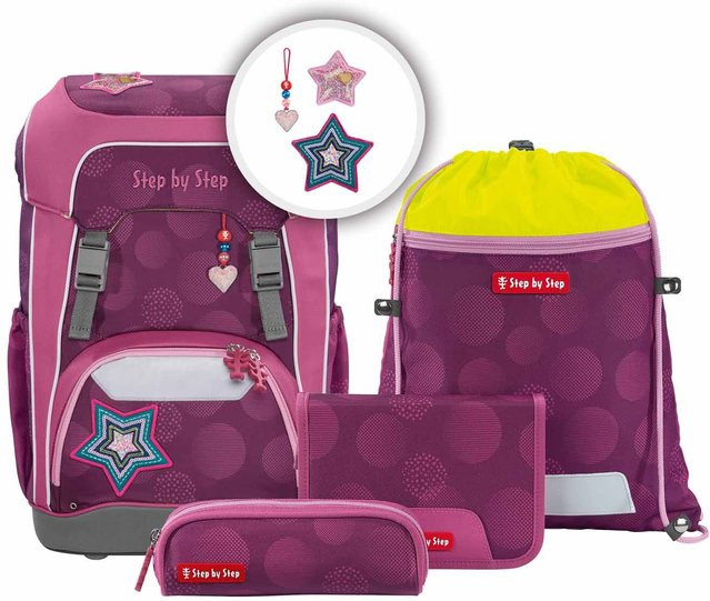Step by Step GIANT Schulranzen-Set 5-teilig Glamour Star Astra in Pink und Purple - Bild 1