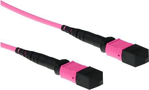 ACT Multimode OM4 Glasfaser-Patchkabel mit MTP-Buchsen, Polarity B, 50/125 µm, Länge: 20 m, Farbe: Lila/Pink - Bild 1