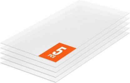 VEVOR 5er Pack Polycarbonat Gewächshausplatten, Wellplatten für Dach und Eindeckung, UV-geschützt und wasserdicht, B/T/H: 60,96 x 121,92 x 0,81 cm - Bild 1