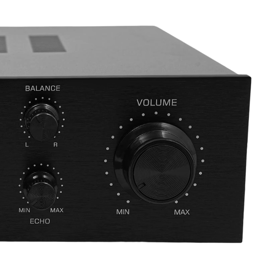 Bymaocar Audio-Leistungsverstärker in Schwarz mit Bluetooth, USB, RCA Aux und 2 Mikrofon-Eingängen inklusive Fernbedienung - Bild 4