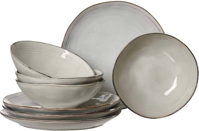 Ritzenhoff & Breker Tafel-Set Kendra aus Keramik in Weiß, 8er Set - Bild 1