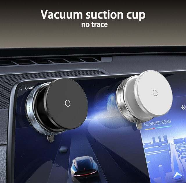 YLZ MagSafe Autotelefonhalterung mit magnetischer Vakuumadsorption und 360 Grad Rotation, Schwarz - Bild 1