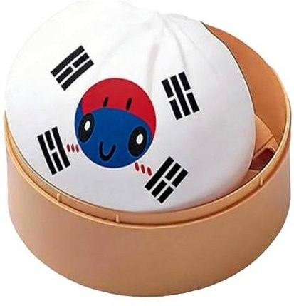 Vogue Wardrobe Nationale Flagge Teigtasche Quetschspielzeug, Stressabbau, Cartoon-Ausdruck, Gedämpftes Brötchen Fidget-Spielzeug, Handentspannung, Dekompressions-Gadget - Bild 1