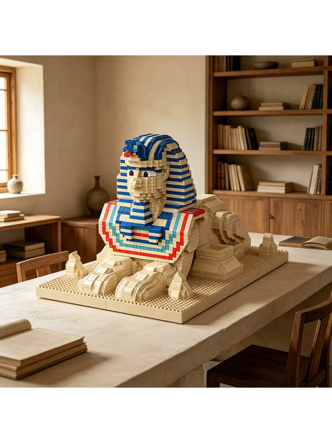 Doubuilt Ägyptische Mythologie Mikro-Mini-Sphinx-Bausteine, Modell - Bild 4