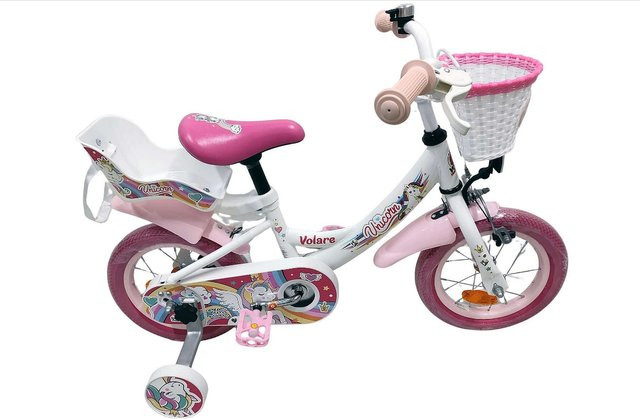 VOLARE Kinderfahrrad Unicorn 12 Zoll, weiß - Bild 1