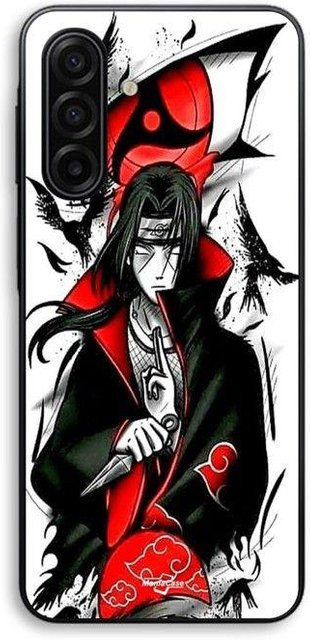 Personalisierte Silikon TPU Handyhülle MANIACASE für Samsung Galaxy A57 mit Demon Slayer Itachi Uchiha Design in Schwarz - Bild 1