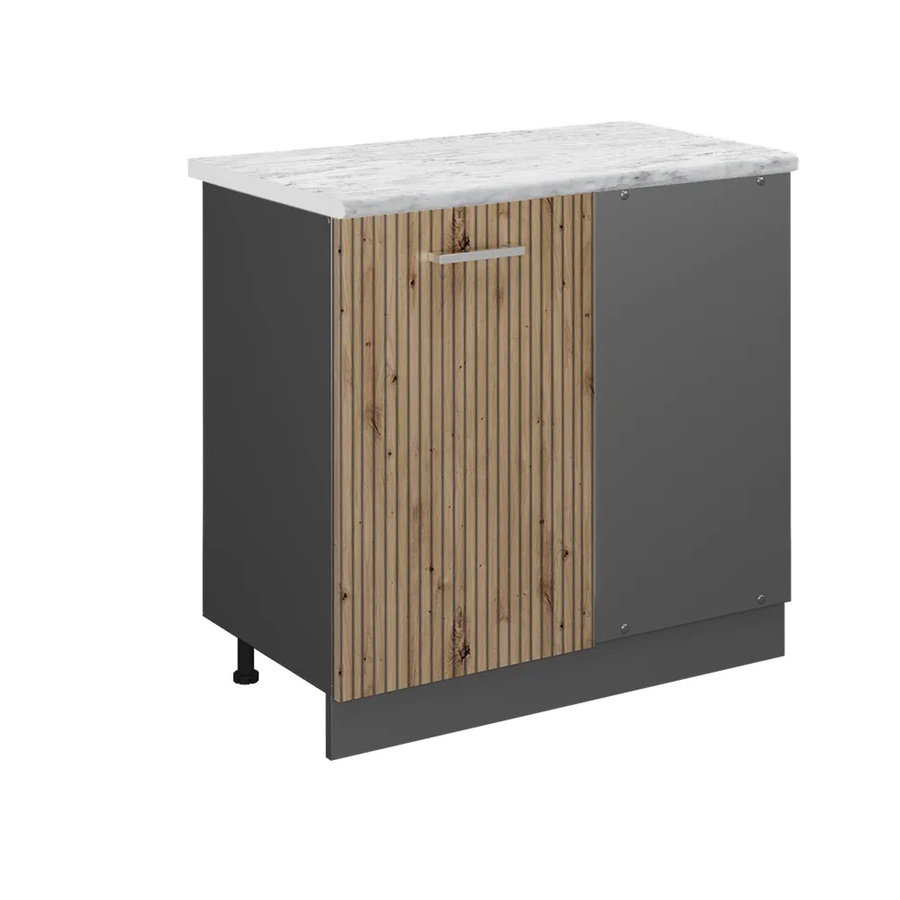 Vicco R-Line Eckunterschrank Küchen Eckschrank Artisan-Eiche/Anthrazit B: 86 cm, T: 60 cm, H: 81,6 cm - Bild 2