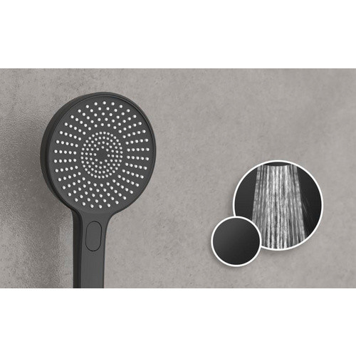 Schütte Handbrause Karibik in Schwarz Matt mit Anti-Limescale-Funktion und Spray-Strahl - Bild 4
