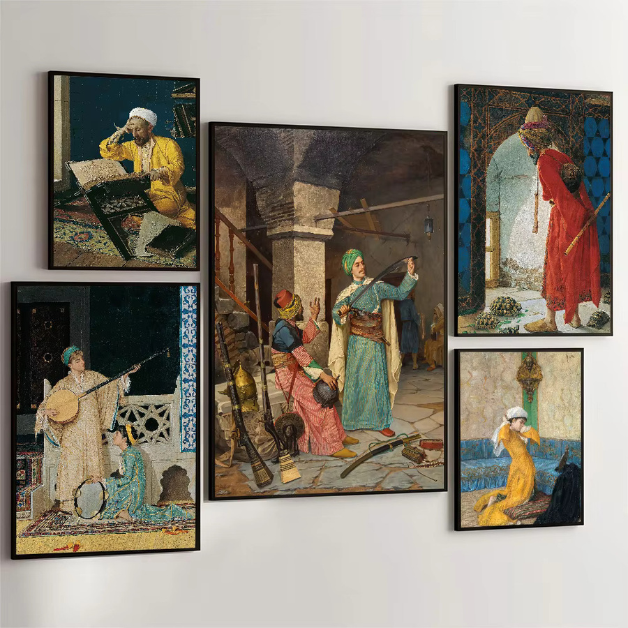 Wasserfester selbstklebender Papieraufkleber Kunstmalerei Osman Hamdi Bey Poster für deine Wanddekoration im Kaffeehaus oder Bar - Bild 2