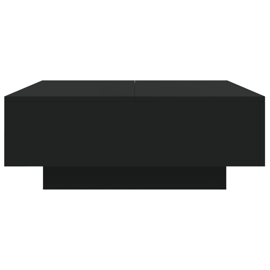 vidaXL Couchtisch mit LED-Beleuchtung in Schwarz, modern, B/T/H: 80 x 80 x 31 cm - Bild 4