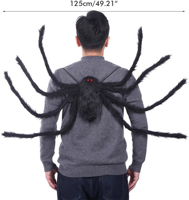 Fishine Halloween Riesenspinne Rucksack, Schwarz, Plüsch / Textil - Bild 1